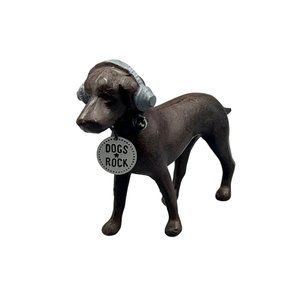 Cast Iron Dogs Rock Figure - Labrador Retriever Doorstop Statue -Stephen Fowler